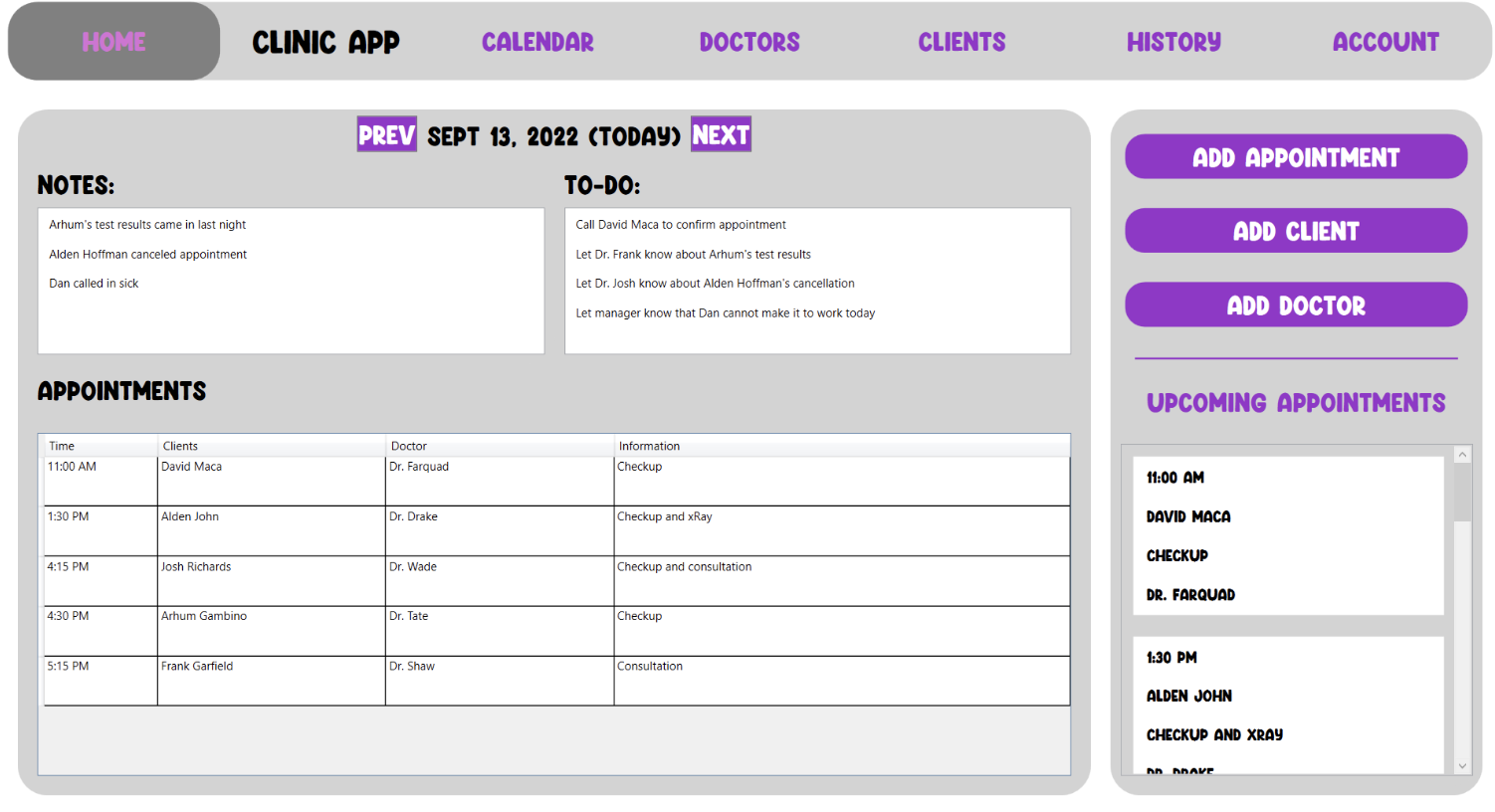 Clinic Booking App